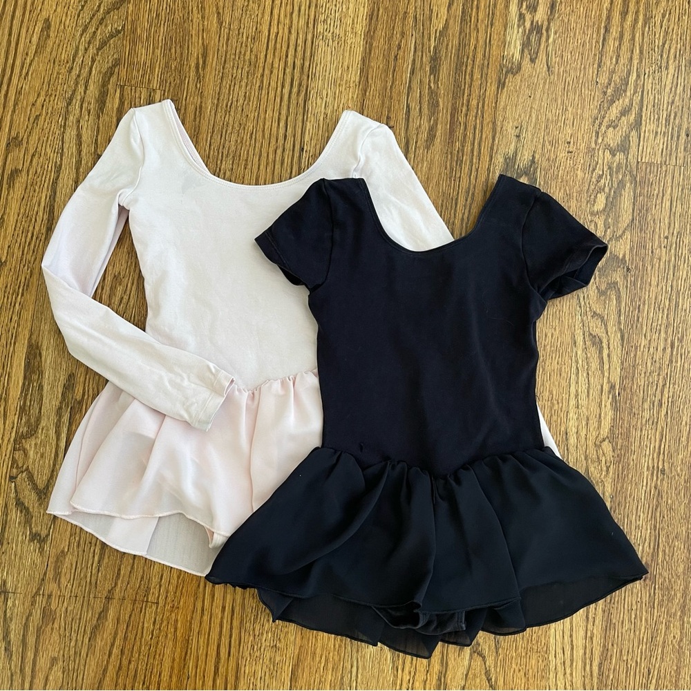 Bloch Kids Ballet Leotards with Skirts Costume  - Black and Pink